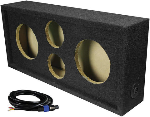 Qpower Full Range Empty Box Holds 2 - 6.5" & 2 - Super Tweeter W- Speakon Connection With Cable