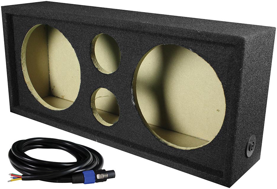 Qpower Full Range Empty Box Holds 2 - 10" & 2 - Super Tweeter W- Speakon Connection With Cable