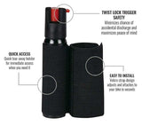 Sabre Cyclist Pepper Spray With Adjustable Bike Strap