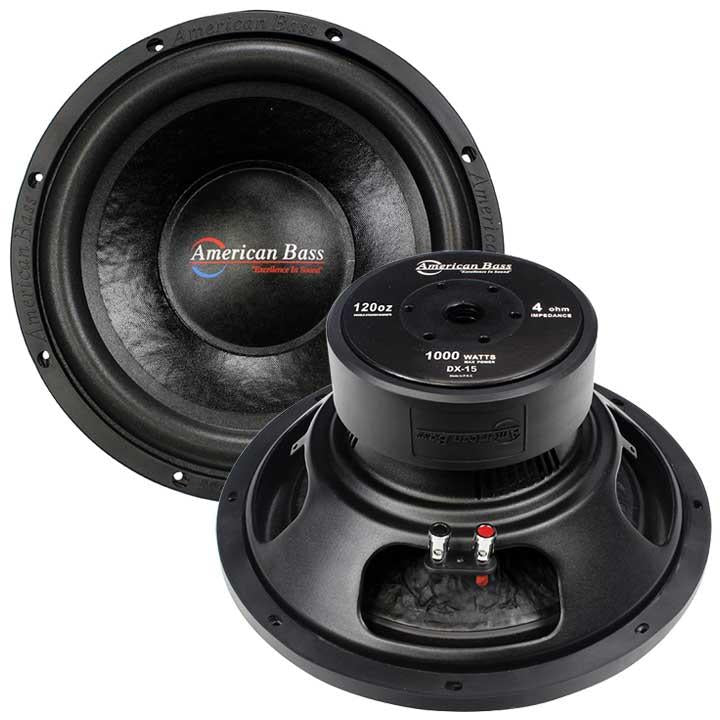 American Bass 15" Woofer 1000 Watts Max 4 Ohm Svc