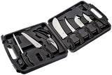 Elk Ridge Hunting Knife Set 9 Pc Black Fiber Handle