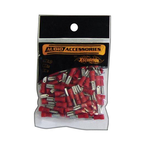 Quick Disconnect 18-22 Ga. 100 Pcs; Red; Female; Xscorpion