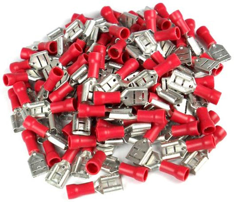 Quick Disconnect 18-22 Ga. 100 Pcs; Red; Female; Xscorpion