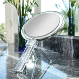 Zadro Dual Sided Hand Mirror 1x & 7x Mag. With Stand Acrylic