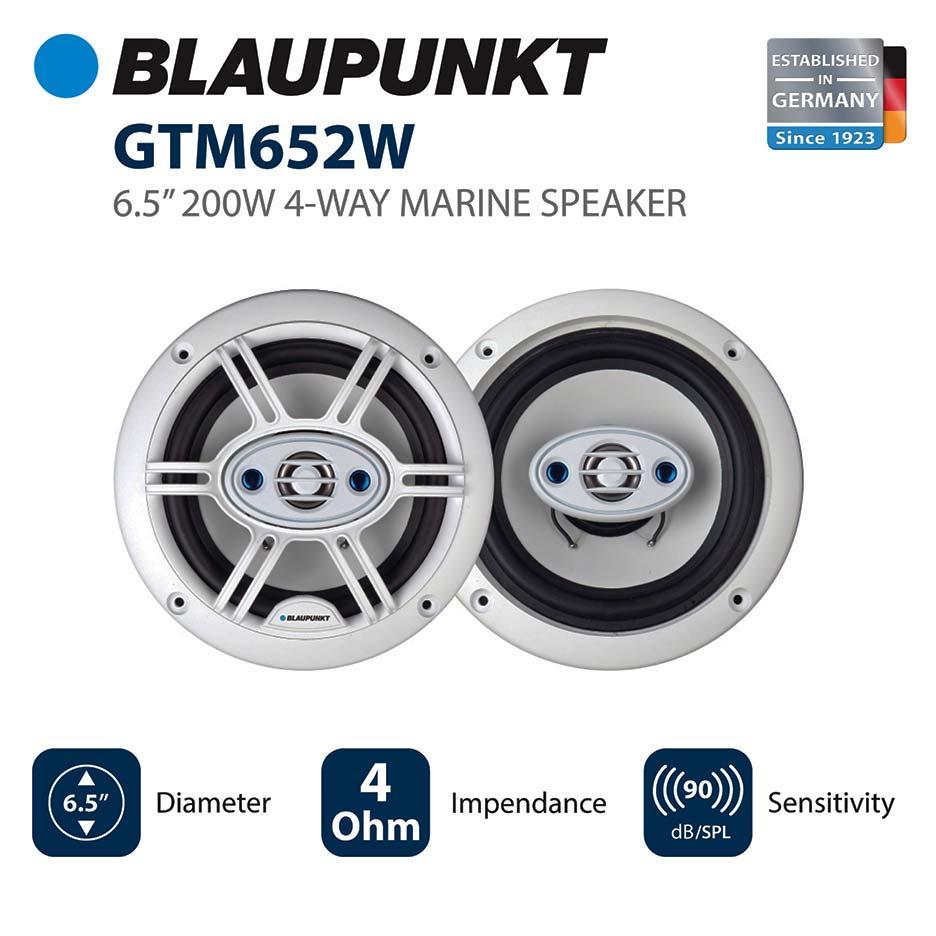 Blaupunkt 4-way 6.5" Marine Speakers 200 Watts Max