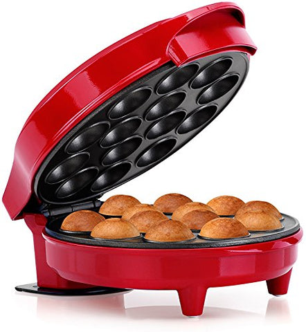 Holstein Housewares Cake Pop Maker - Red Stainless Steel