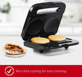 Holstein Housewares 2 Section Arepa Maker Black-stainless Steel