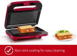 Holstein Housewares 2 Section Grilled Sandwich Maker Red