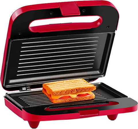 Holstein Housewares 2 Section Grilled Sandwich Maker Red