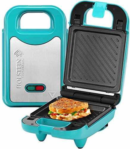 Holstein Housewares Multi Maker With Interchangeable Plates Teal Ss