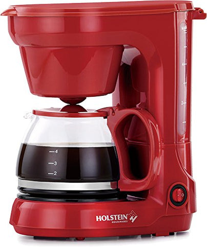 Holstein Housewares 5 Cup Coffee Maker Red