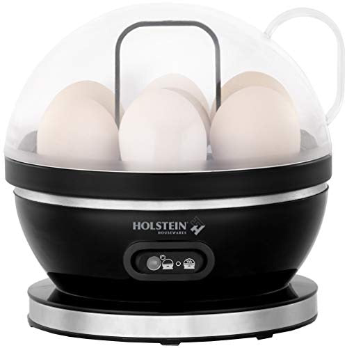 Holstein Housewares 7-egg Capacity Electric Egg Cooker Black-stainless Steel