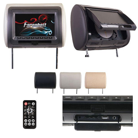 Farenheit Replacement Headrest 7" Lcd