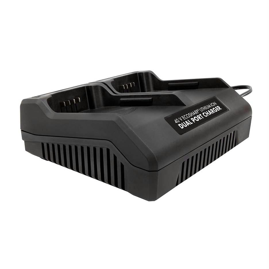 Snow Joe Ichrg40 Dpc Ecosharp Lithium Ion Battery Dual Port Charger 40 Volt