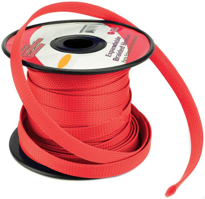 Installation Solution Expandable Braided Sleeve Red 3-4"