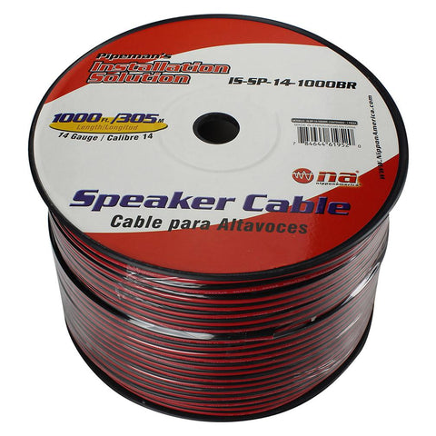 Pipeman's 14 Gauge Speaker Cable 1000ft Black-red Jacket