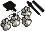 Jobar Ideaworks Solar Paw Print Lights Set Of 4 Black