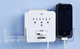 Jobar Smartphone Charging Station W-usb Outlet Multiplier Dual Surge Protector