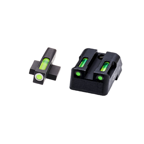 Hiviz Litewave H3sight Tritium Litepipe Tech Daynight 24 Hr Illumination Fits 1911 Fixed Rear Sight