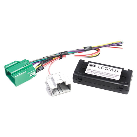 Pac Radio Replacement Interface For Non-amplified 29-bit Gm Lan V2 Vehicles With 20-pin And 16-pin