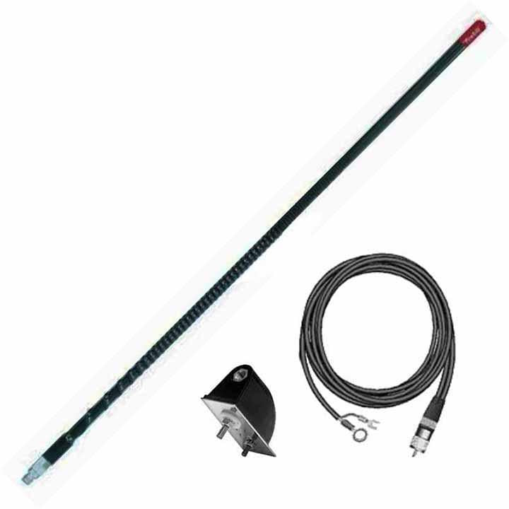 Firestik 4' (122cm) Single Side Mount Lightweight "ngp" Kit (black)