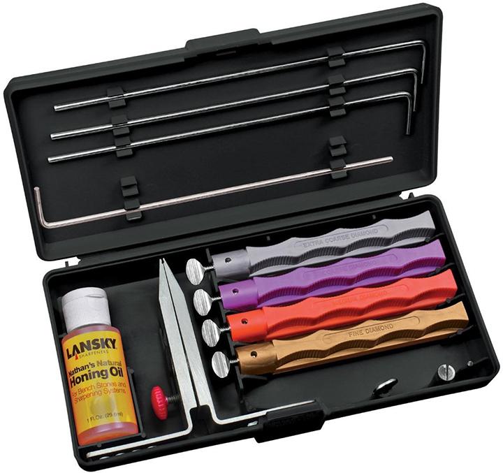 Lansky 4-stone Deluxe Diamond Knife Sharpening Kit