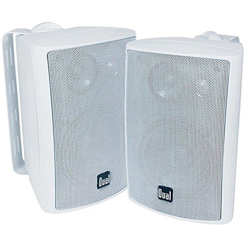 Dual Indoor Outdoor 3 Way Speakers White