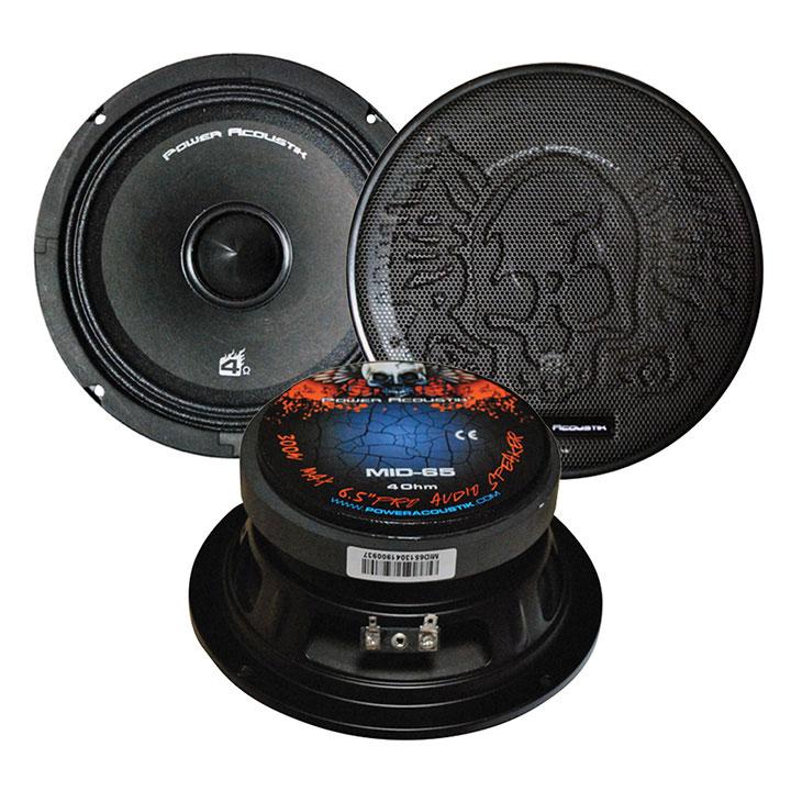 Midbass 6.5" 300watt 4 Ohm Power Acoustik Sold Each