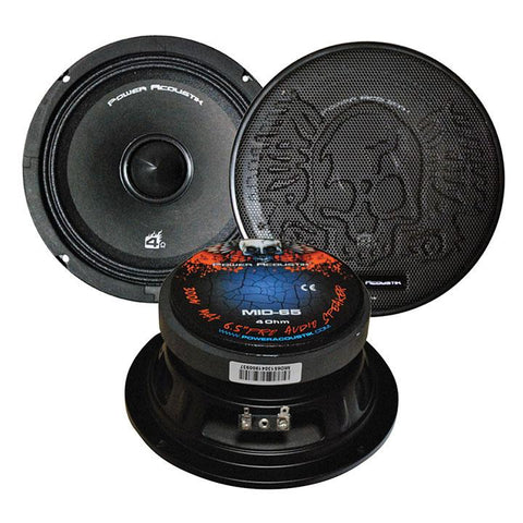 Midbass 6.5" 300watt 4 Ohm Power Acoustik Sold Each