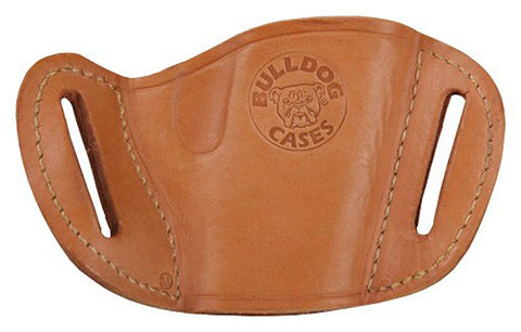Bulldog Medium  Right Hand Tan Molded Leather Belt Slide Holster