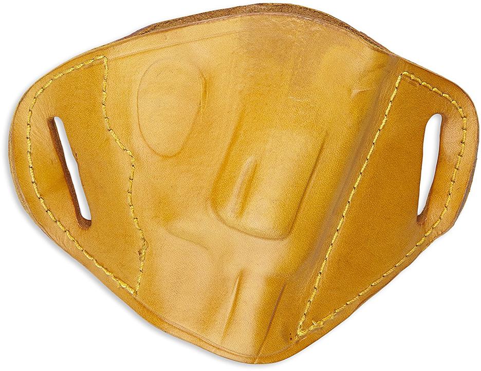 Bulldog Small  Right Hand Tan Molded Leather Belt Slide Holster Small Revolvers