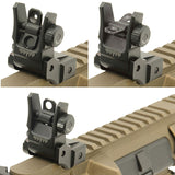 Utg Low Profile Flip-up Rear Sight With Dual Aiming Aperture