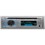 Boss Marine Single Din Receiver Cd-mp3-usb-sd Front Aux Remotesilver