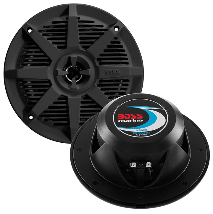 Boss 6.5" 2-way Coaxial Marine Speaker 200w Black