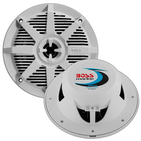 Boss 6.5" 2-way Coaxial Marine Speaker 200w White