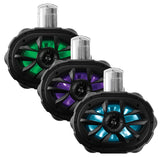 Boss 6x9" 2-way Marine Wake Tower Speaker (each) With Rgb Lights 600w Black