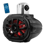 Boss 6x9" 2-way Marine Wake Tower Speaker (each) With Rgb Lights 600w Black