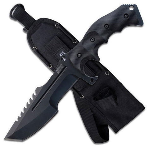 Mtech Tactical Fixed Blade Knife  5.5" 5.5mm Thick Bladeblack Tanto Blade