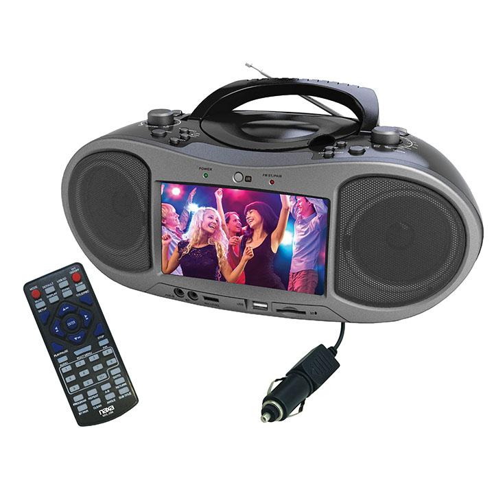 Naxa Bluetooth Dvd Boombox With Built-in 7" Lcd Screen