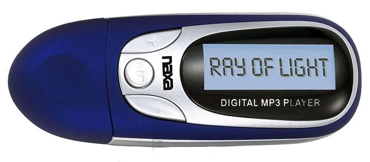 Naxa Blue Mp3 Player With 4gb Built In Flash Memory Lcd Display