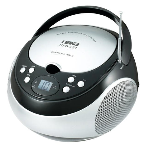 Naxa Portable Cd Player With Am-fm Black