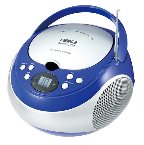 Naxa Portable Cd Player With Am-fm Blue