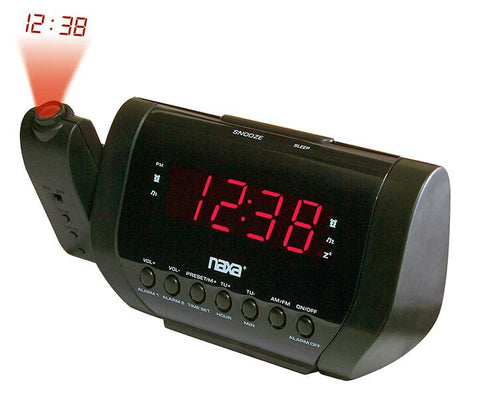 Naxa Projection Dual Alarm Clock Radio