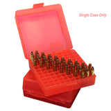 Mtm Ammo Box 100 Round Flip Top For 22 Mag - 17 Hmr Clear Red