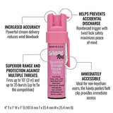 Sabre Compact Pepper Spray With Clip .75 Oz Pink