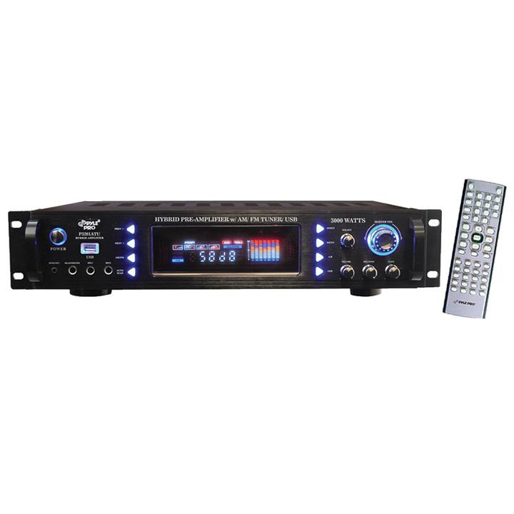 Pyle Pro 3000w Hybrid Pre Amp With Am-fm-usb