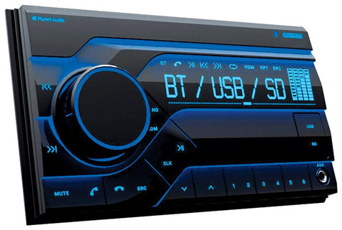 Planet Double Din Digital Media Receiver Am-fm Bluetooth Usb Front Aux