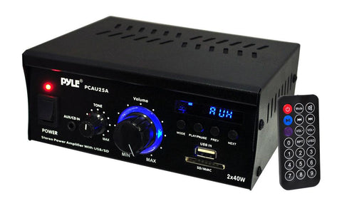 Pyle Mini 2ch Amplifier With Usb