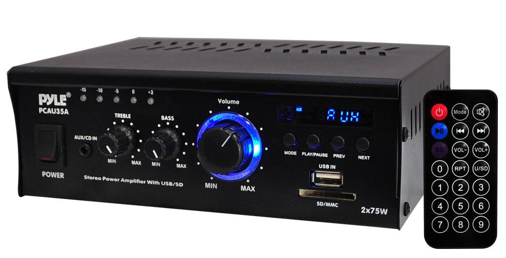 Pyle Mini 2ch Amplifier With Usb