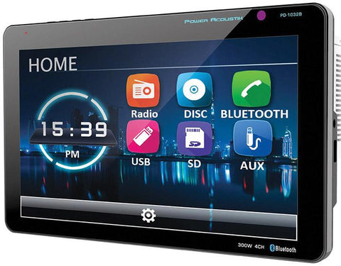 Power Acoustik 10.3" Dvd-cd-mp3 Double Din Receiver With Bluetooth & Detachable Faceplate